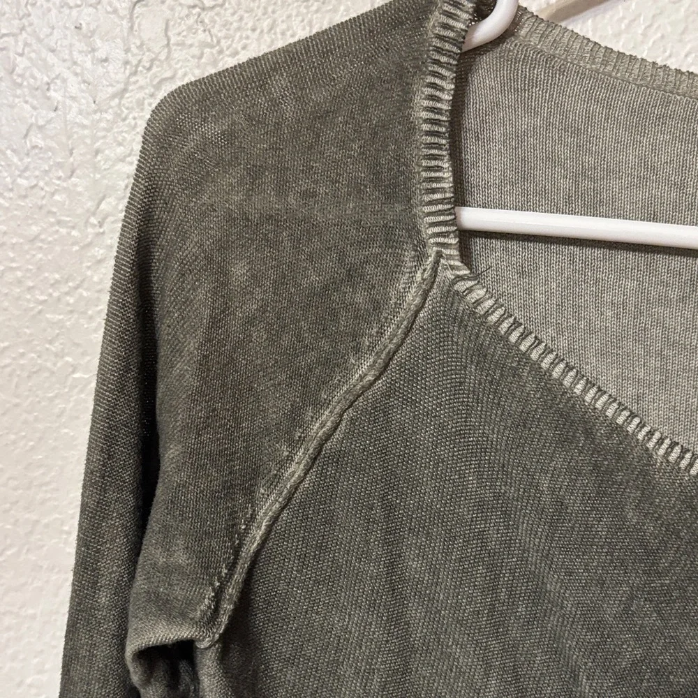 Free People Overdyed Open Front Waterfall Cardigan Small